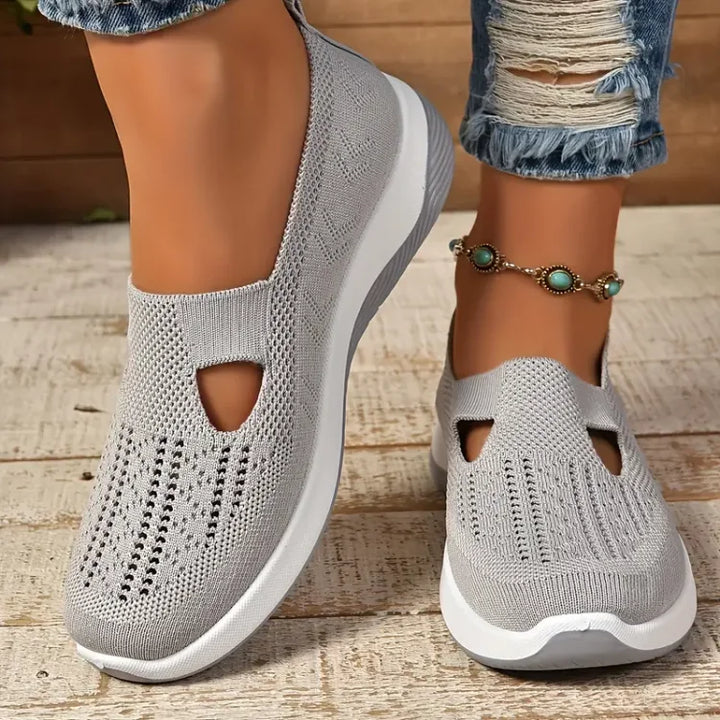 Hazel – Lightweight Orthopaedic Travel Shoes for Women – Grey
