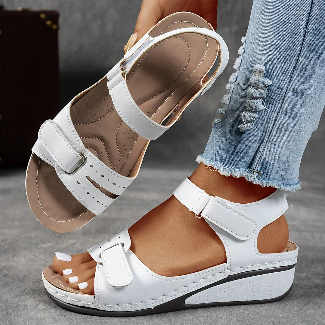 Mireille – Bunion Relief Wide Toe Box Sandals for Women – White