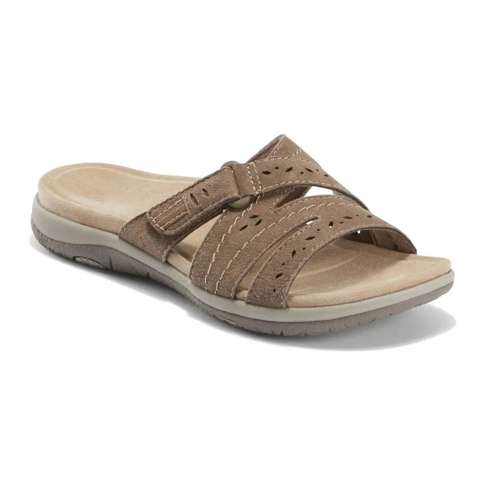 Jetty – Wide Fit Orthopaedic Comfort Flat Sandals for Women – Khaki