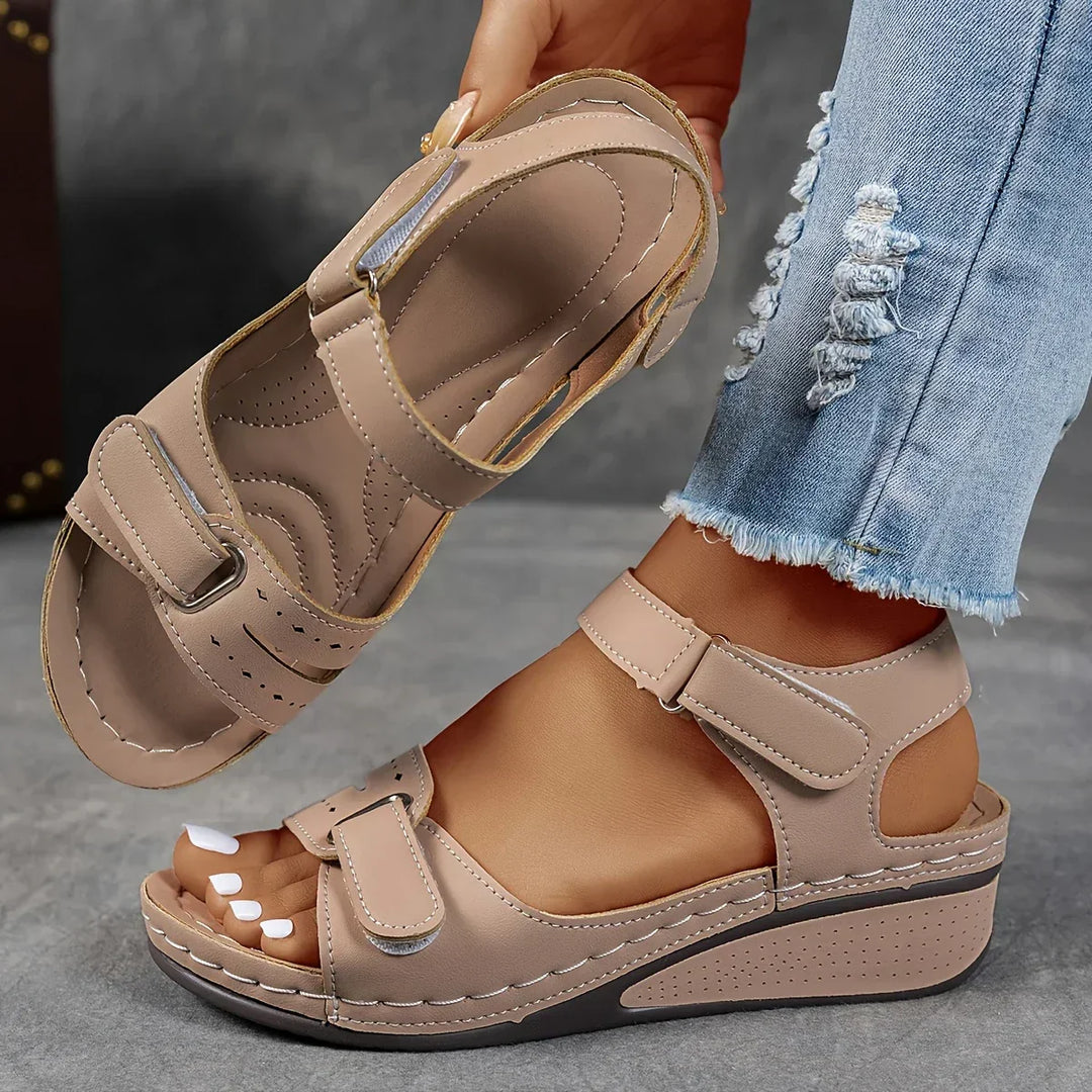 Mireille – Bunion Relief Wide Toe Box Sandals for Women – Beige