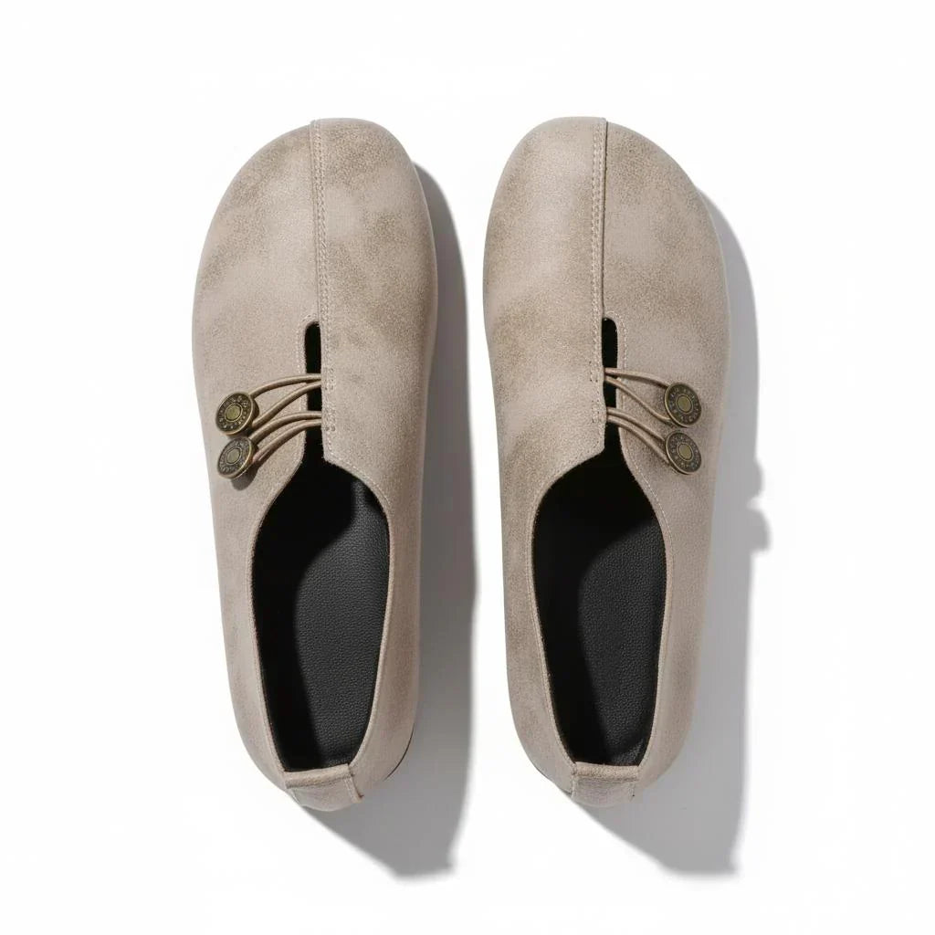 Bexley – Wide Toe Box Pressure-Relief Shoes for Women – Beige