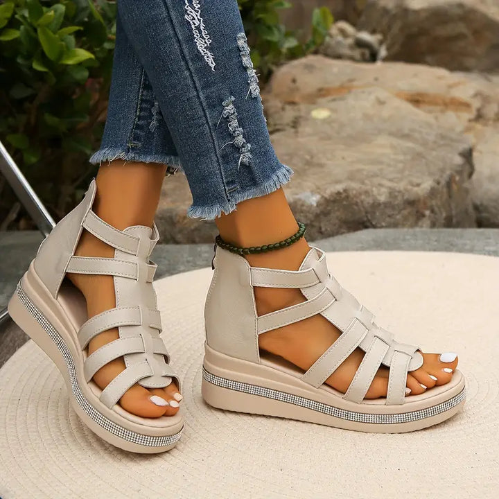 Romy – Memory Foam Orthopaedic Sandals for Women – Beige