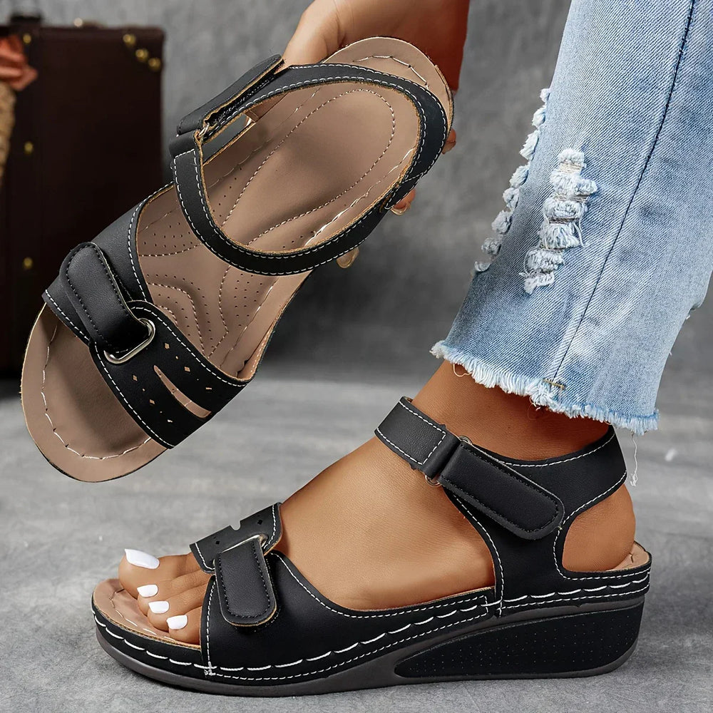 Mireille – Bunion Relief Wide Toe Box Sandals for Women – Black