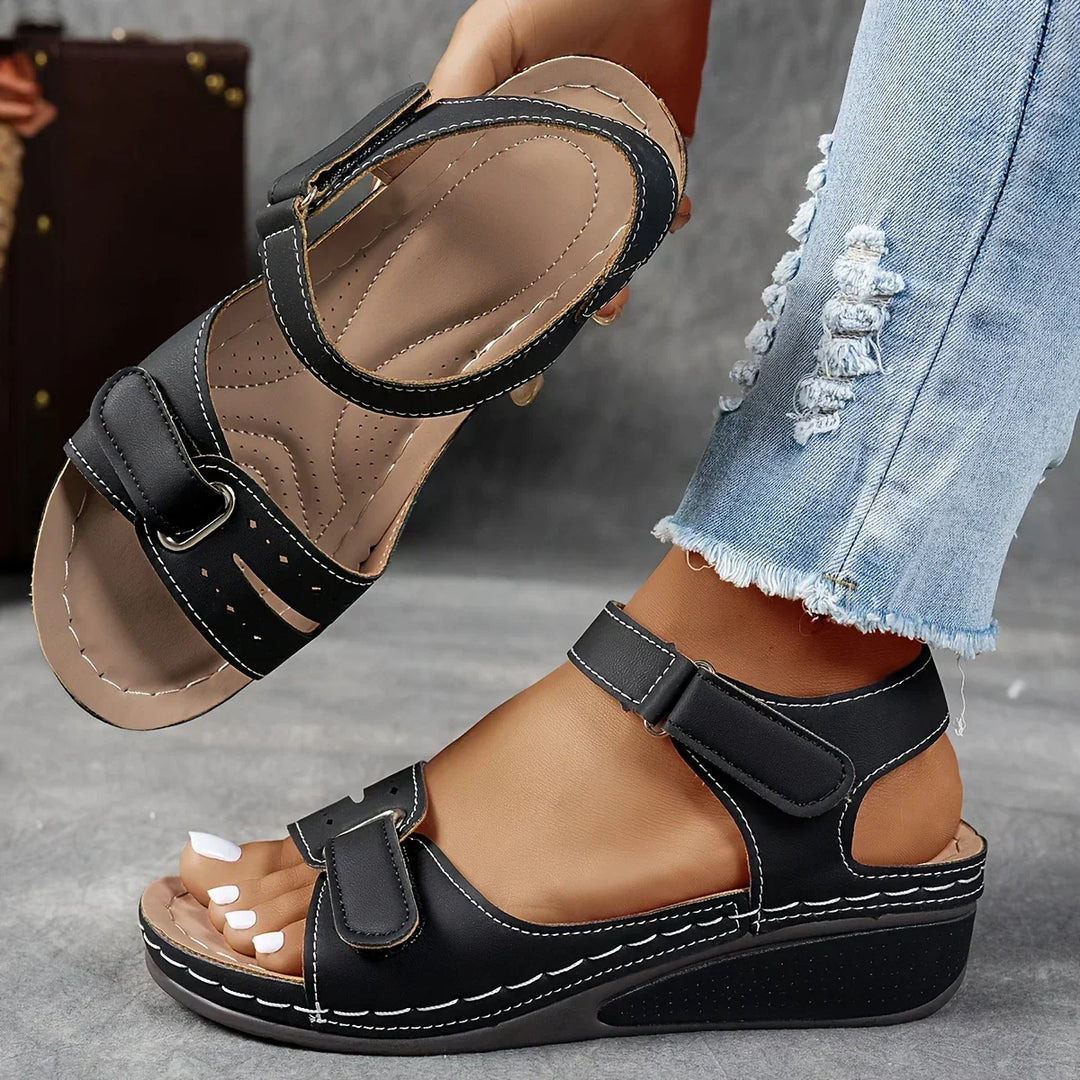 Mireille – Bunion Relief Wide Toe Box Sandals for Women – Black