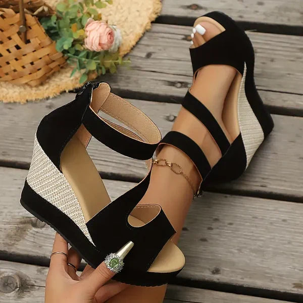 Georgia – Bunion Relief Wide Toe Box Sandals for Women – Black