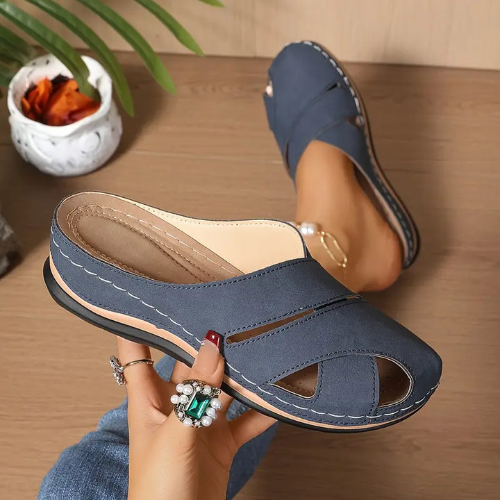 Prue – Shock-Absorbing Orthopaedic Sandals for Women – Navy