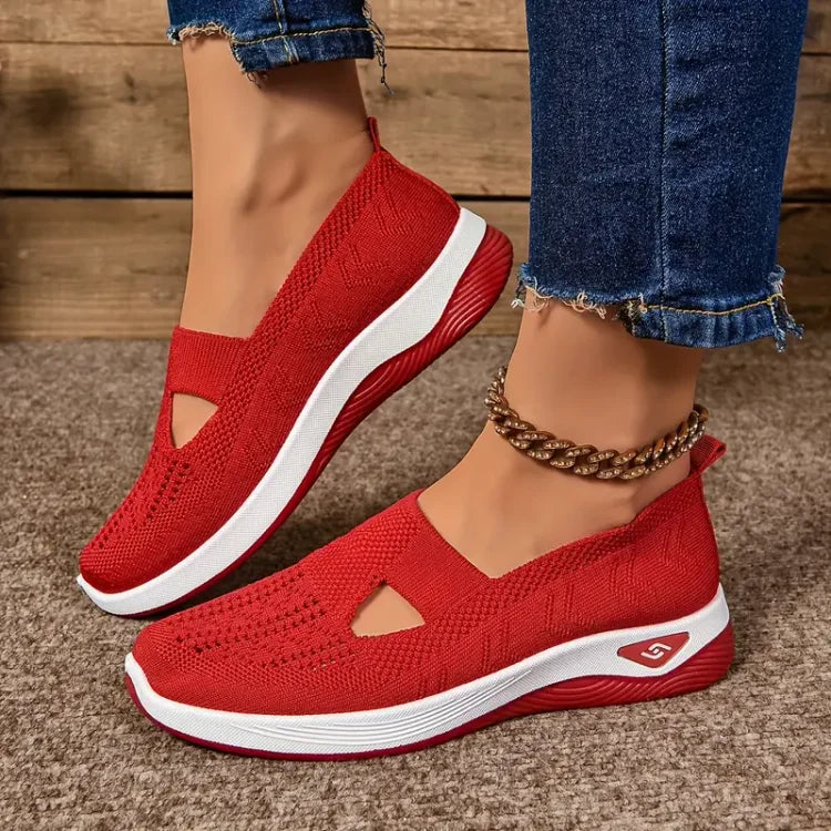 Hazel – Lightweight Orthopaedic Travel Shoes for Women – Red