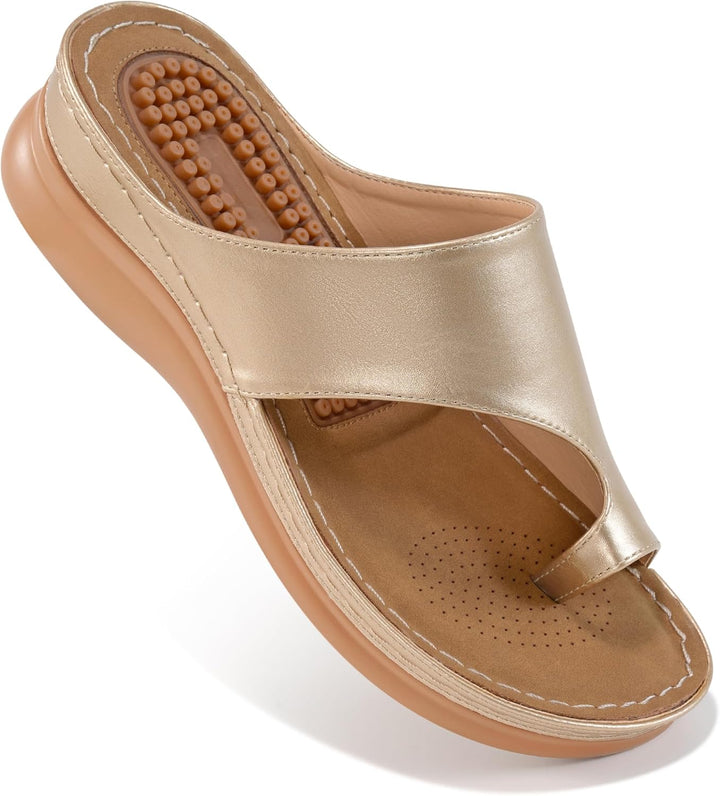 Wynne – Shock-Absorbing Orthopaedic Sandals for Women – Golden Glow