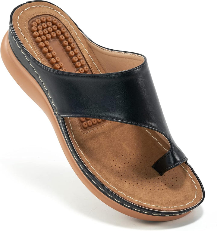 Wynne – Shock-Absorbing Orthopaedic Sandals for Women – Black