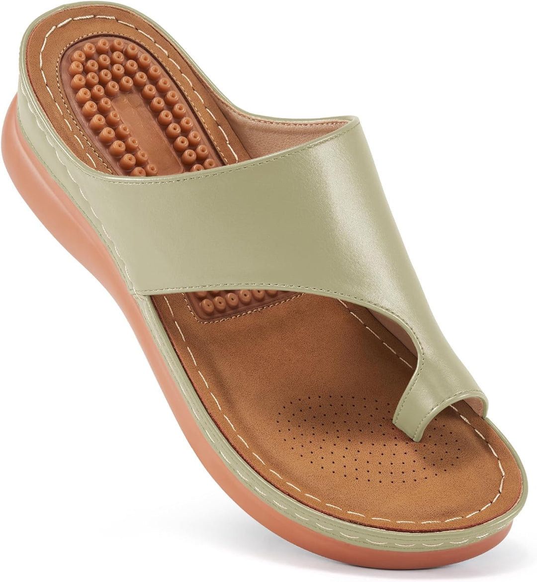 Wynne – Shock-Absorbing Orthopaedic Sandals for Women – Green