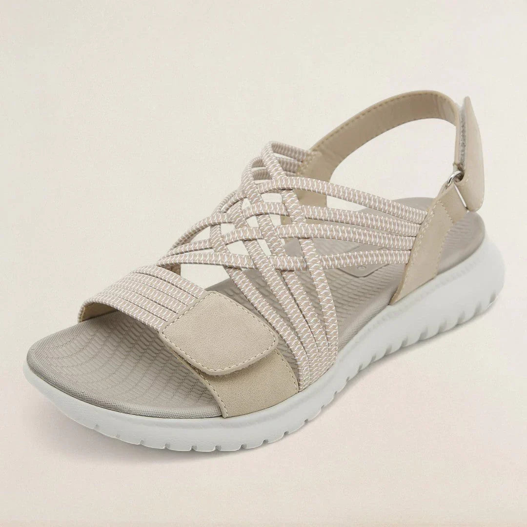 Margot – Dressy Wide Fit Orthopaedic Sandals for Women – Beige