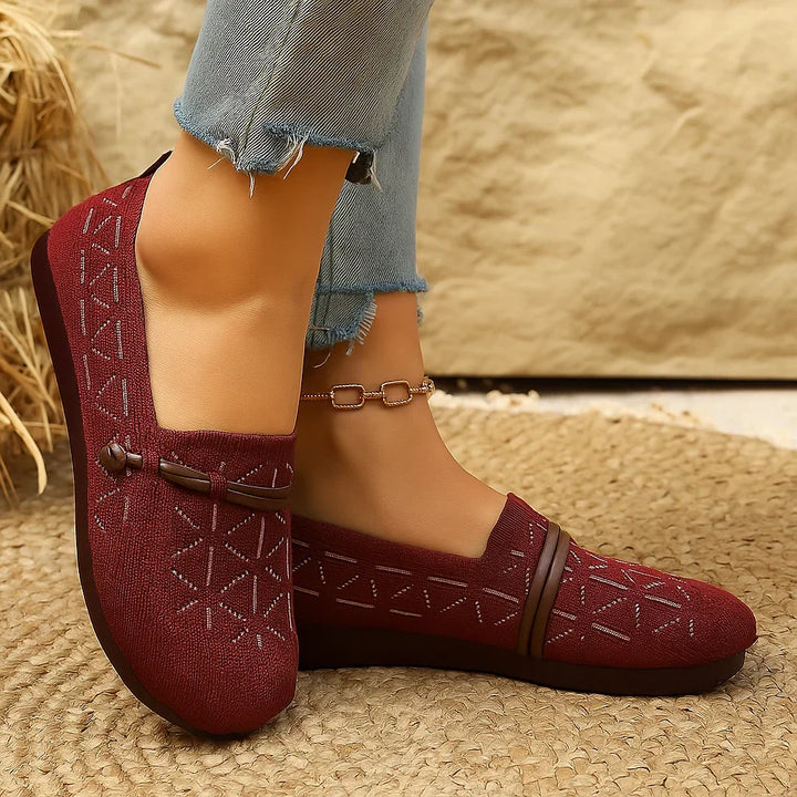 Honor – Wide Fit Orthopaedic Comfort Loafers for Women – Red