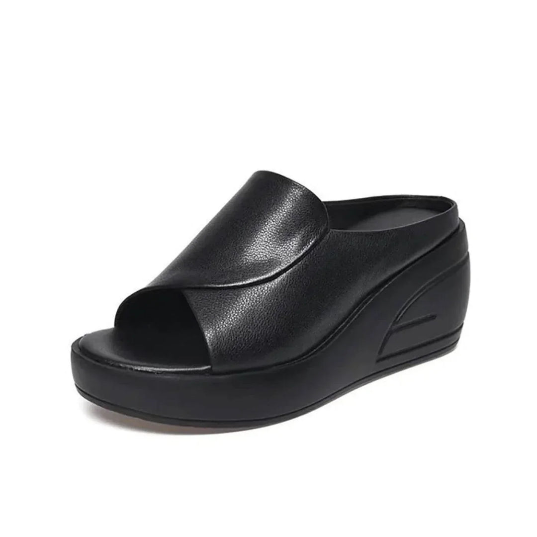 Gemma – Slip-On Wide Fit Orthopaedic Sandals for Women – Black