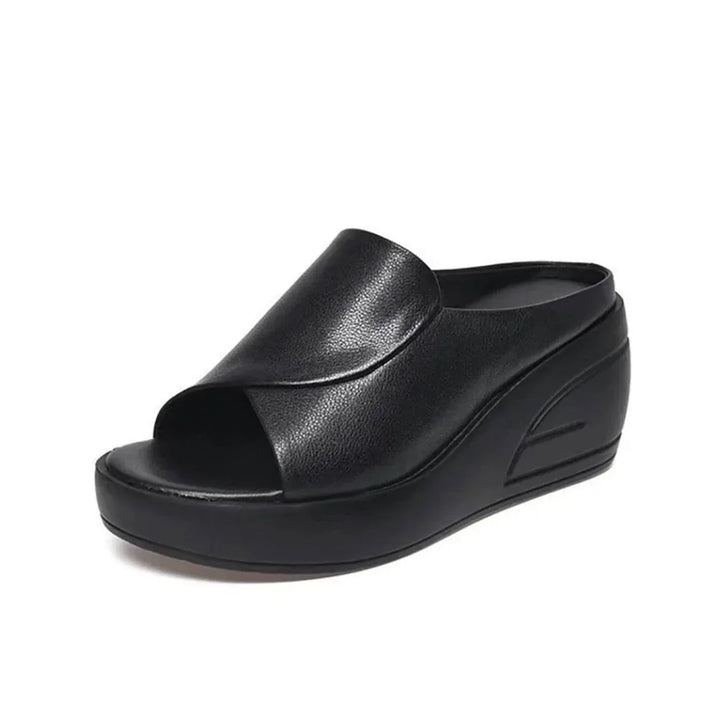 Gemma – Slip-On Wide Fit Orthopaedic Sandals for Women – Black