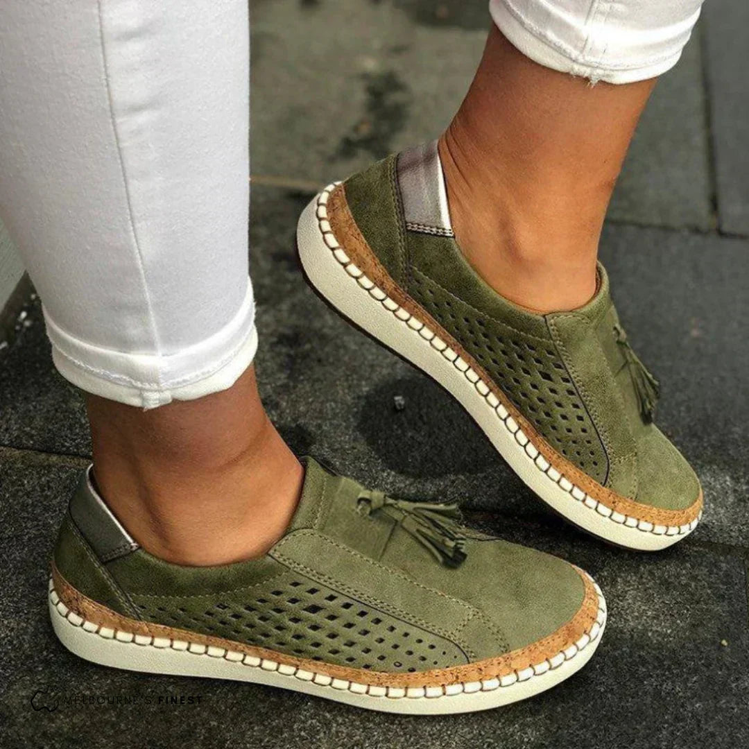 Pearl – Wide Fit Everyday Orthopaedic Shoes for Women – Green