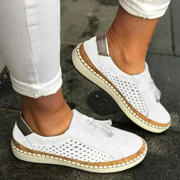 Pearl – Wide Fit Everyday Orthopaedic Shoes for Women – White