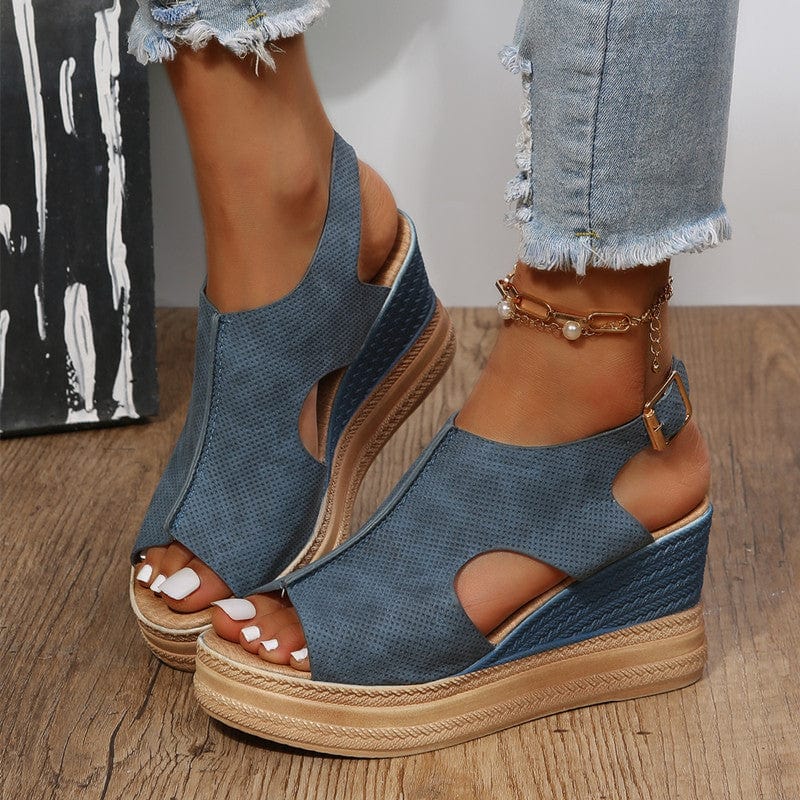 Florence – Arch Support Orthopaedic Sandals for Women – Blue Grey