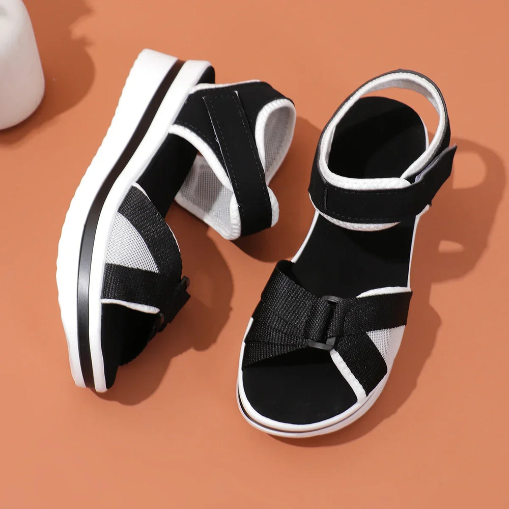 Marnie – Slip-On Wide Fit Orthopaedic Sandals for Women – Black