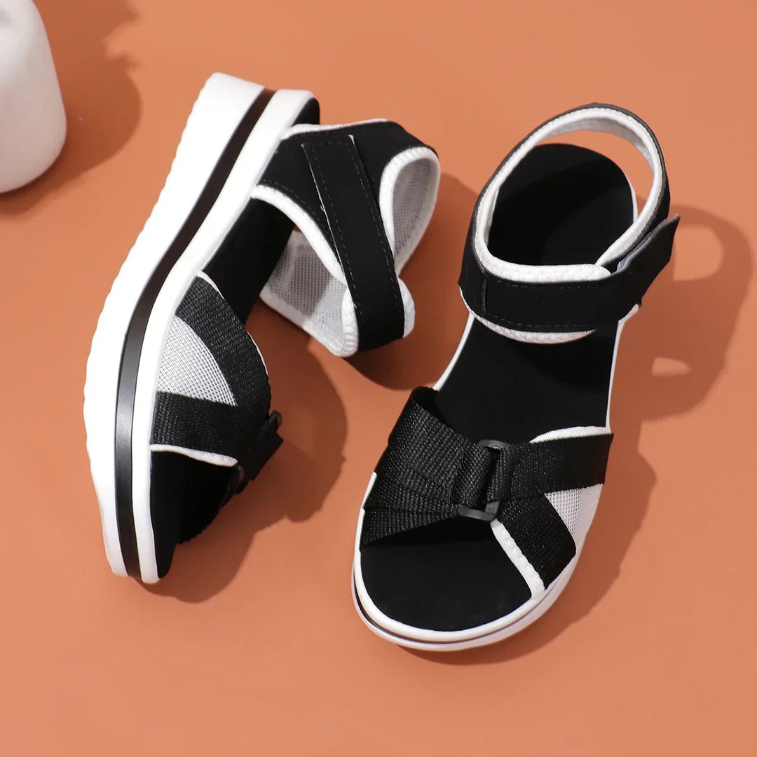 Marnie – Slip-On Wide Fit Orthopaedic Sandals for Women – Black