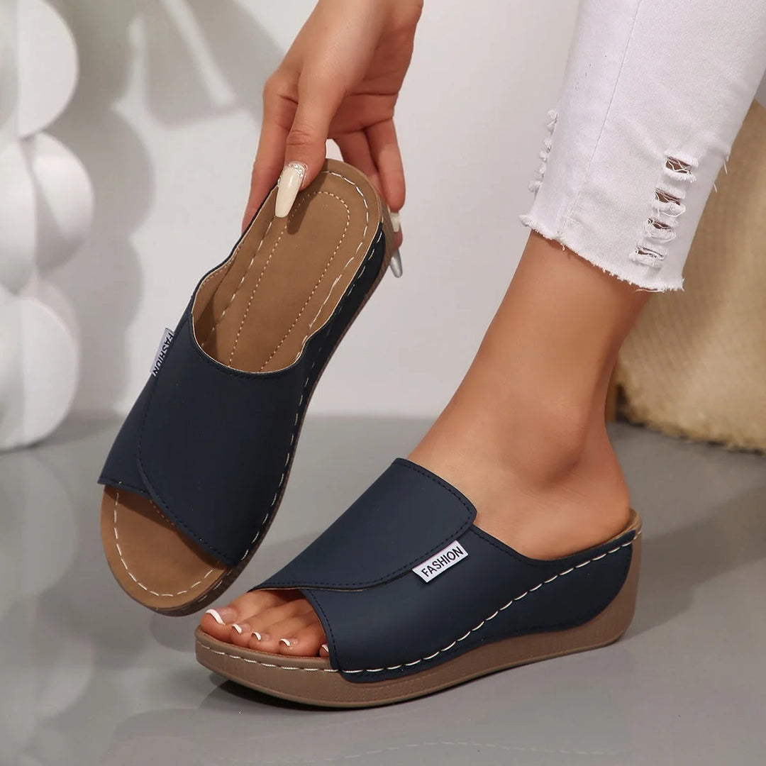Harper – Wide Fit Summer Orthopaedic Sandals for Women – Navy