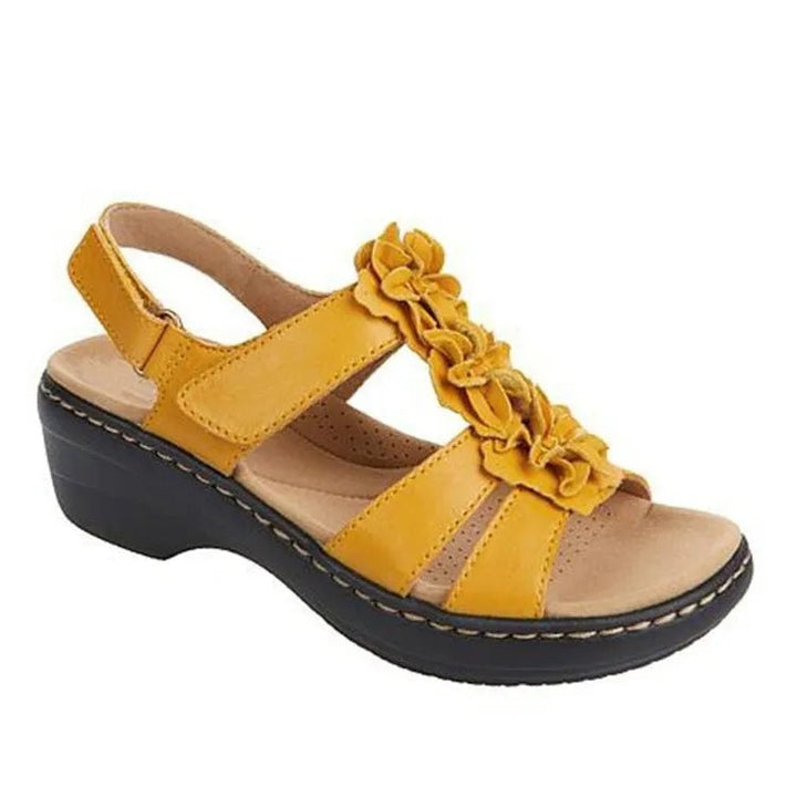 Sadie – Wide Fit Everyday Orthopaedic Sandals for Women – Yellow
