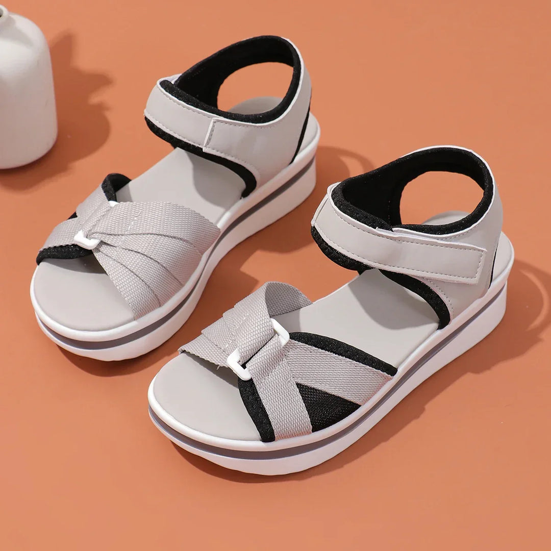 Marnie – Slip-On Wide Fit Orthopaedic Sandals for Women – Grey