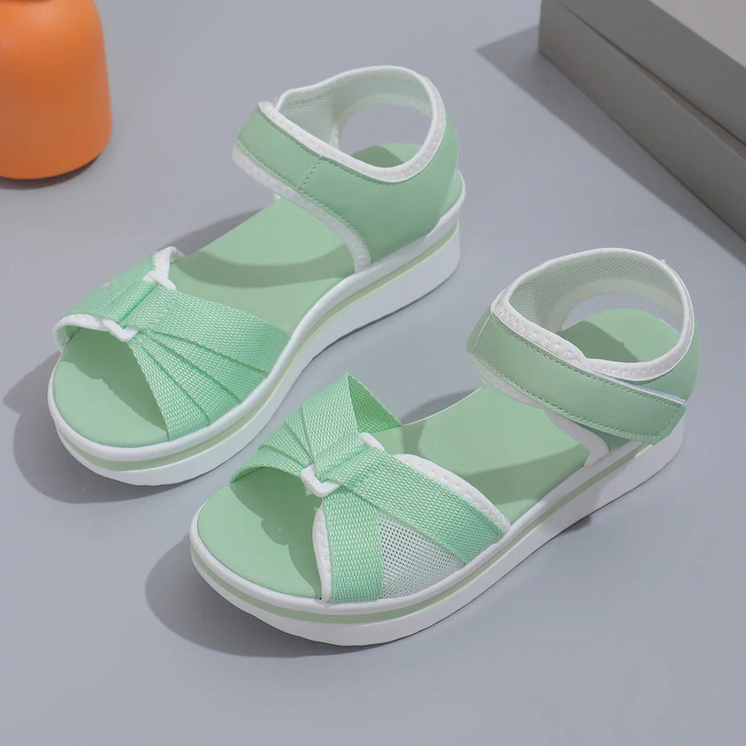 Marnie – Slip-On Wide Fit Orthopaedic Sandals for Women – Light Green