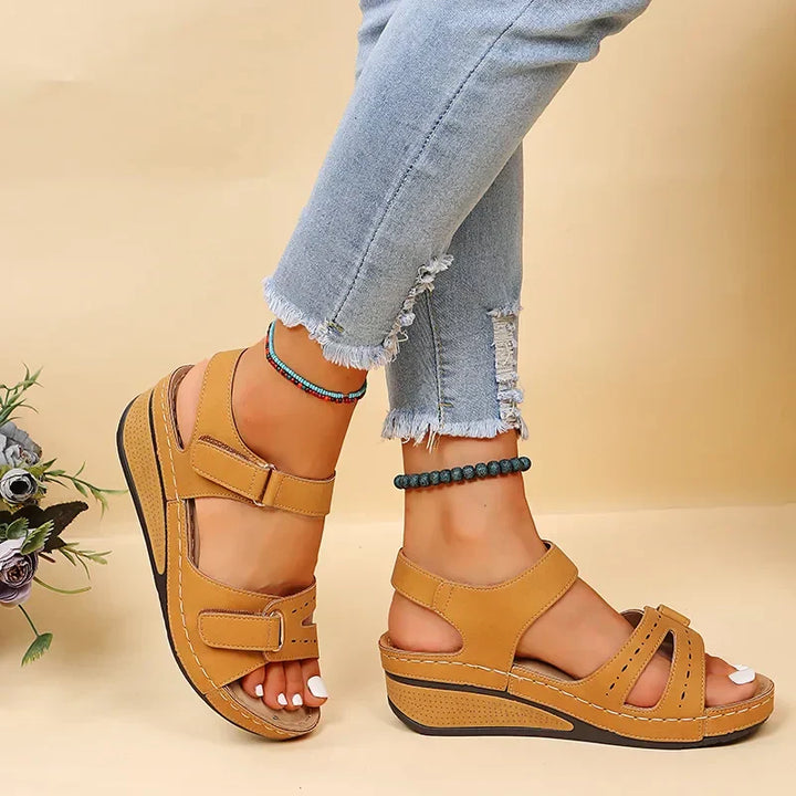 Mireille – Bunion Relief Wide Toe Box Sandals for Women – Mustard