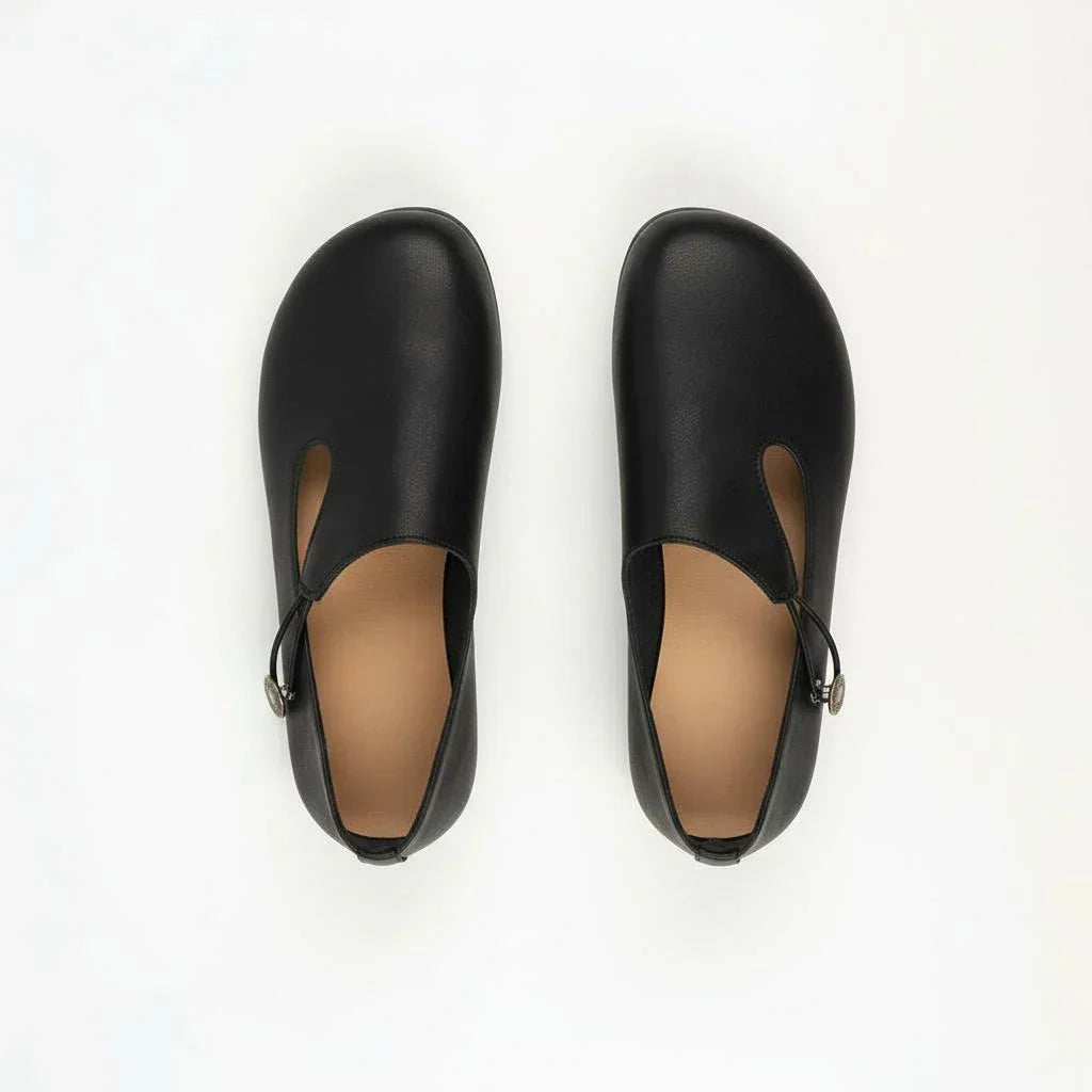 Clover – Wide Fit Summer Orthopaedic Shoes for Women – Black