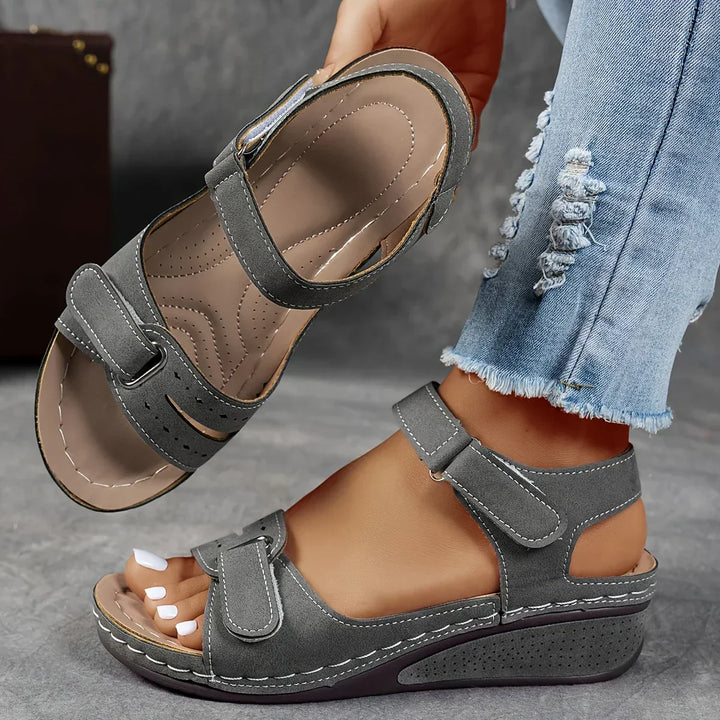 Mireille – Bunion Relief Wide Toe Box Sandals for Women – Grey