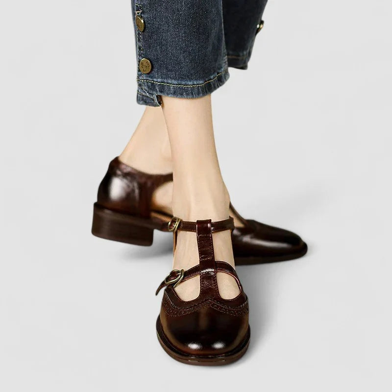 Elowen – Non-Slip Wide Fit Orthopaedic Shoes for Women – Brown