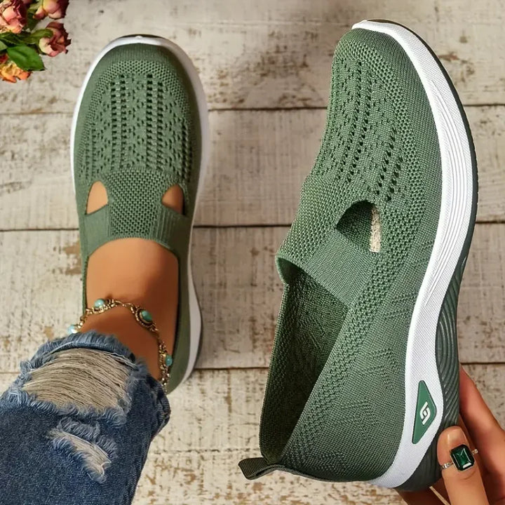 Hazel – Lightweight Orthopaedic Travel Shoes for Women – Green