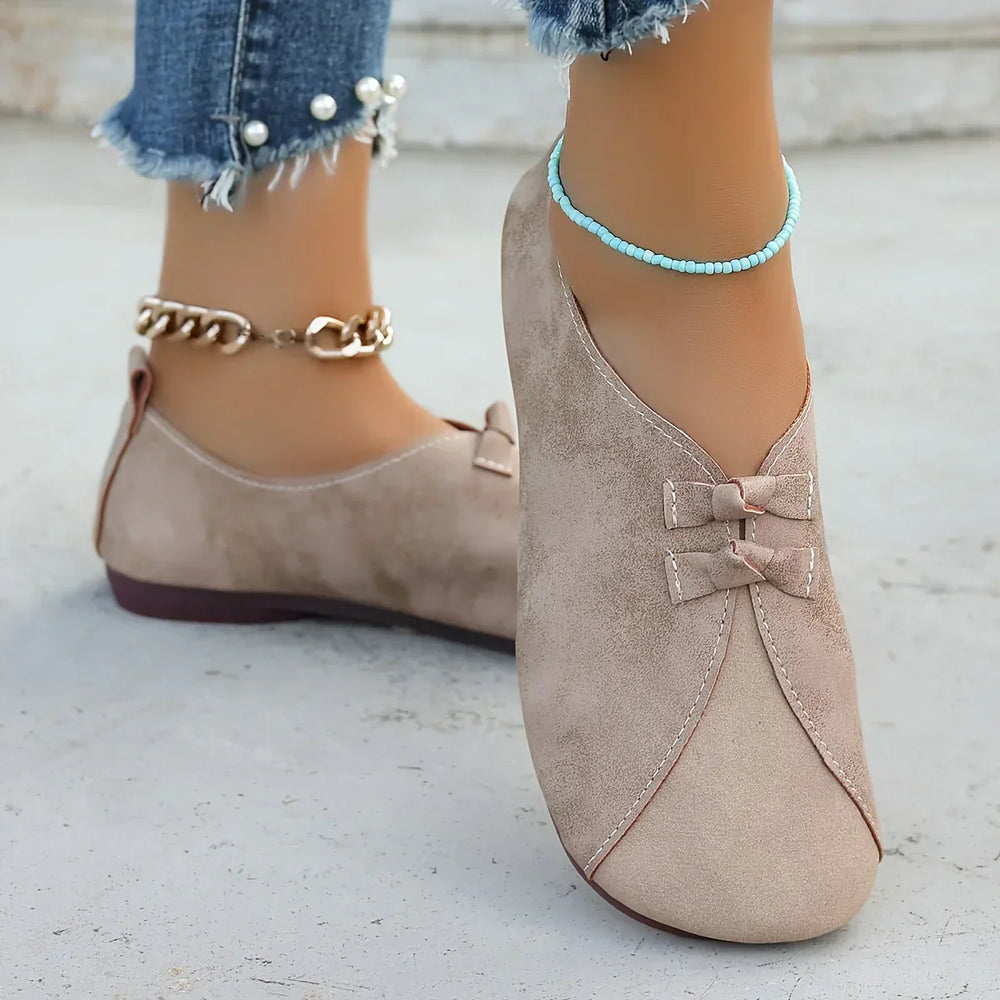 Juno – Non-Slip Wide Fit Orthopaedic Shoes for Women – Beige