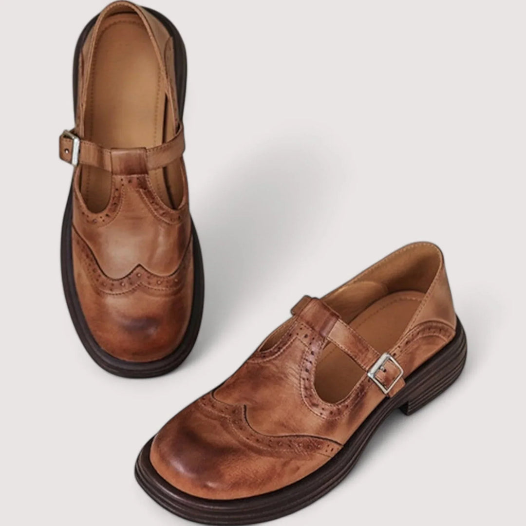 Greta – Wide Fit Cushioned Walking Shoes for Women – Brown