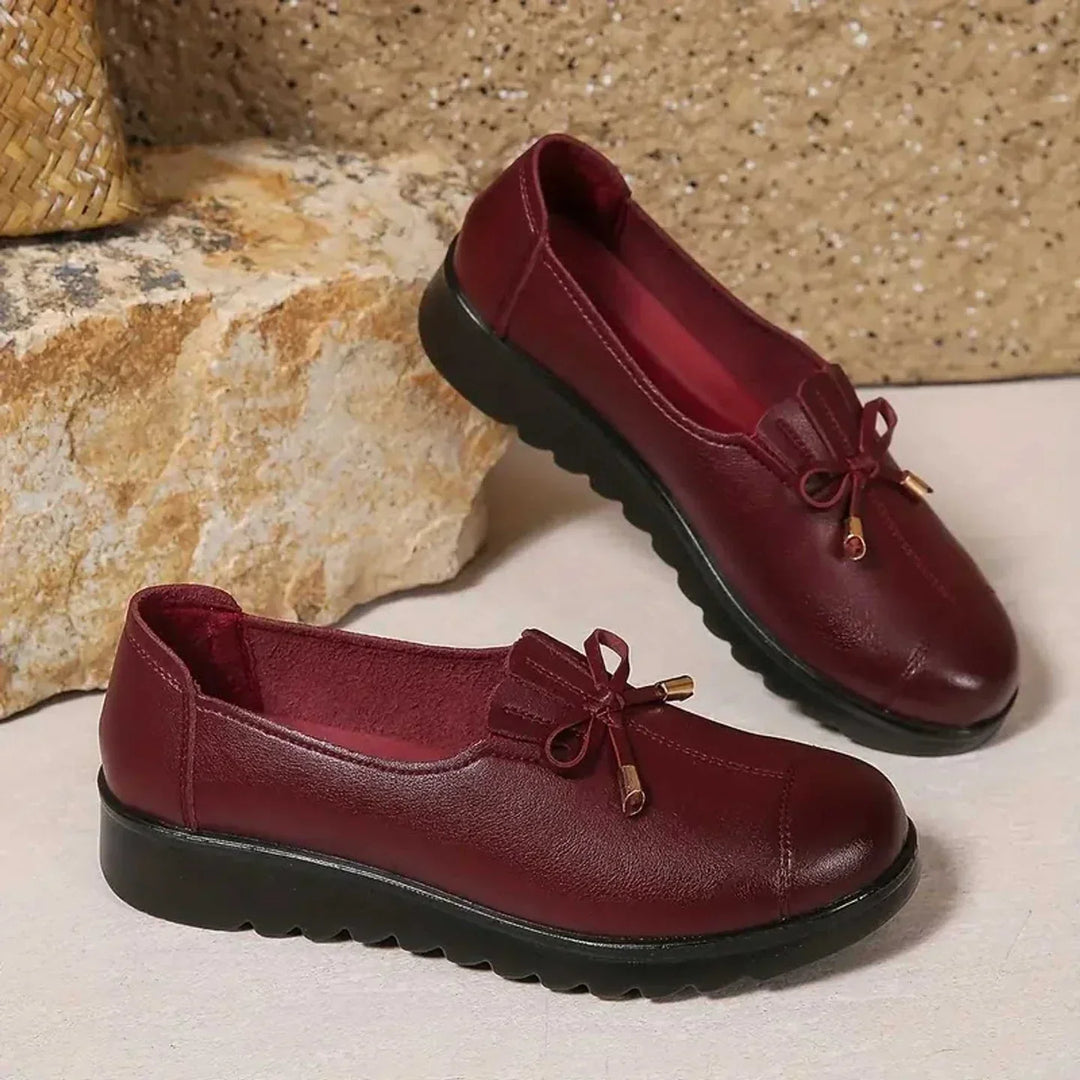 Calla – Slip-On Wide Fit Orthopaedic Shoes for Women – Burgundy
