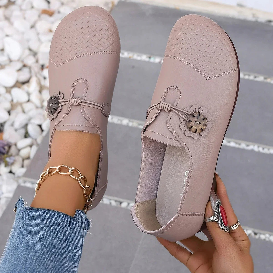 Rhea – Slip-On Wide Fit Orthopaedic Shoes for Women – Pink