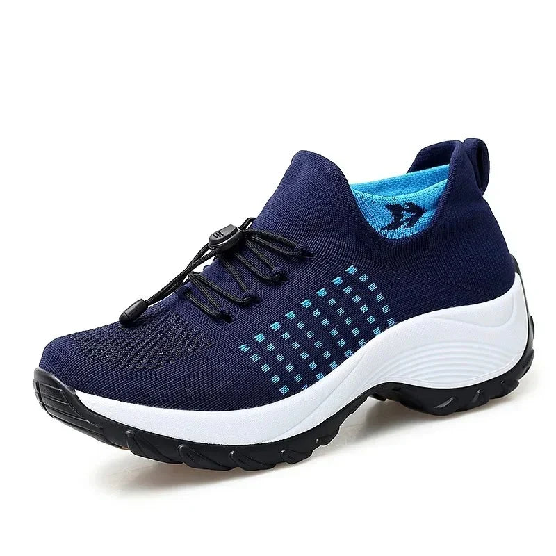 Winnie – Non-Slip Wide Fit Orthopaedic Shoes for Women – Blue
