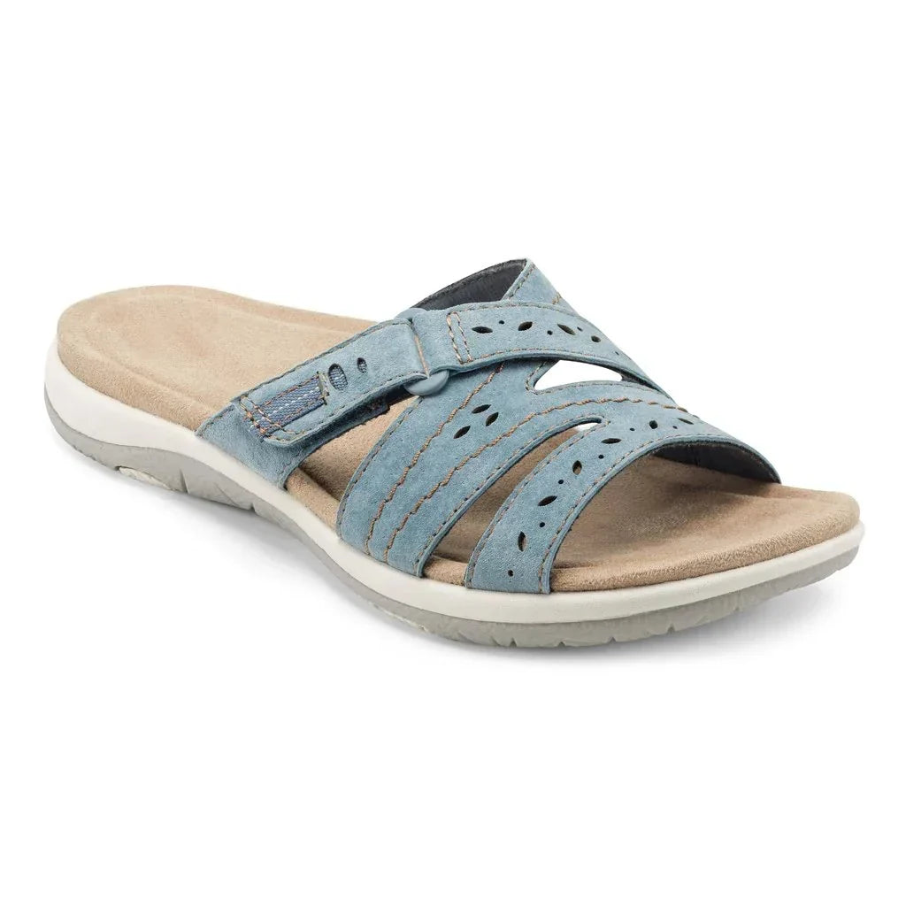 Jetty – Wide Fit Orthopaedic Comfort Flat Sandals for Women – Blue