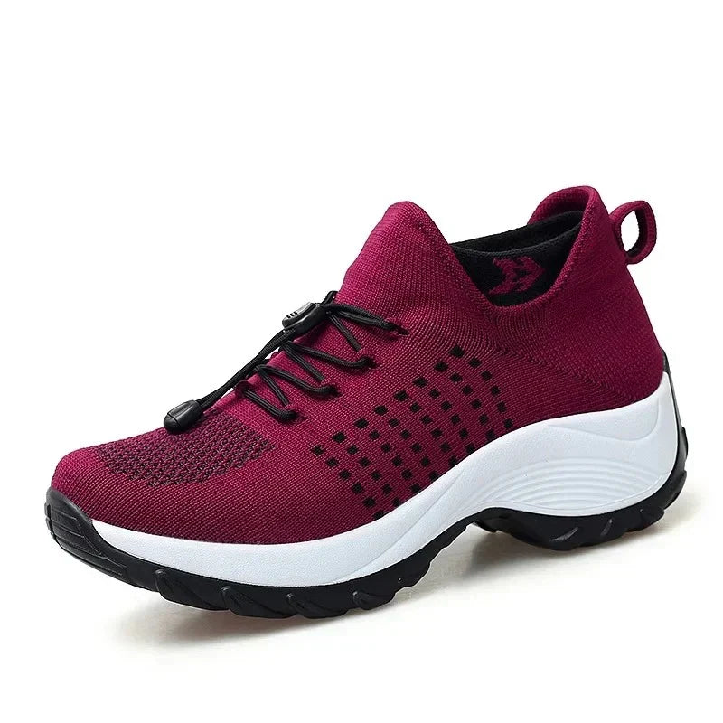 Winnie – Non-Slip Wide Fit Orthopaedic Shoes for Women – Red