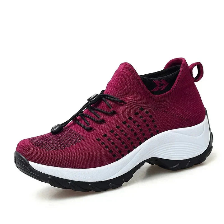 Winnie – Non-Slip Wide Fit Orthopaedic Shoes for Women – Red